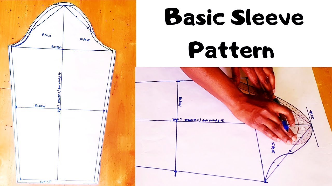 How to draft a basic sleeve pattern [Long Sleeve] |Easy sleeve pattern drafting/making for beginners