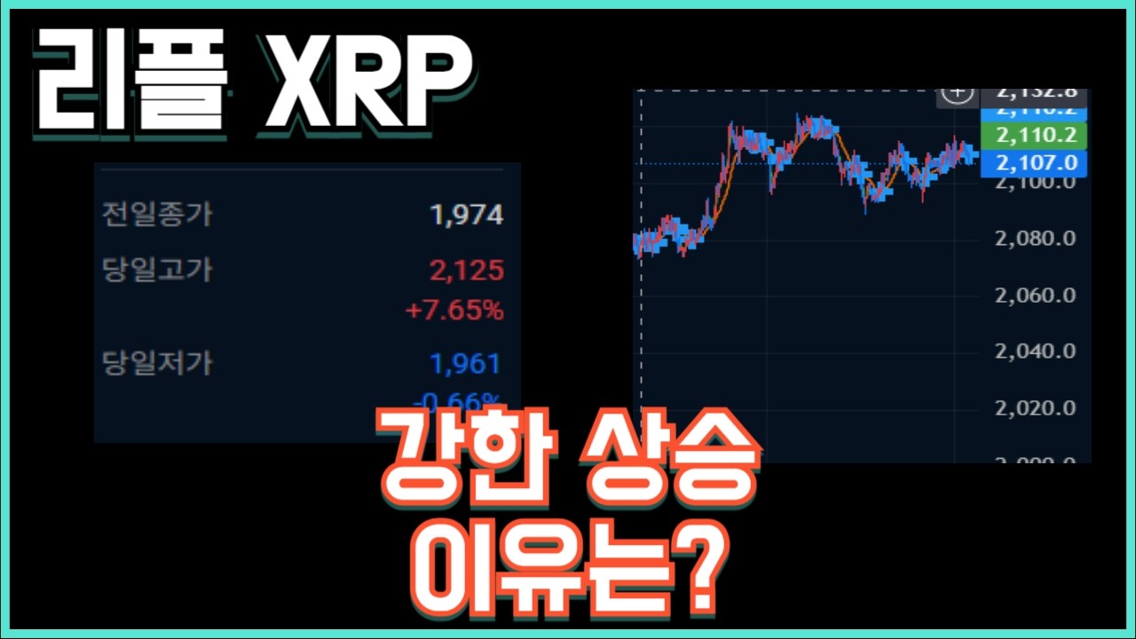 리플 XRP 강한 상승 이유는?
