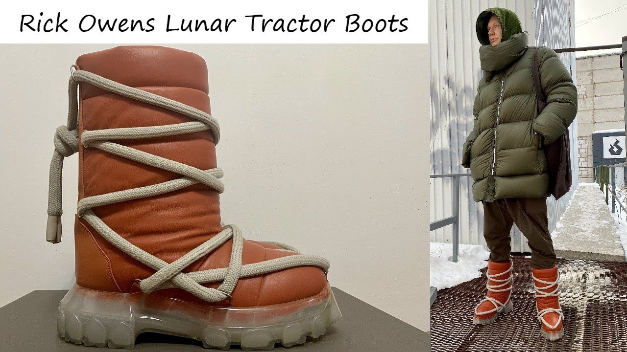 Rick Owens Lunar Tractor Boots Orange - Отличная пара на зиму, но не за фулпрайс / Обзор / на ноге