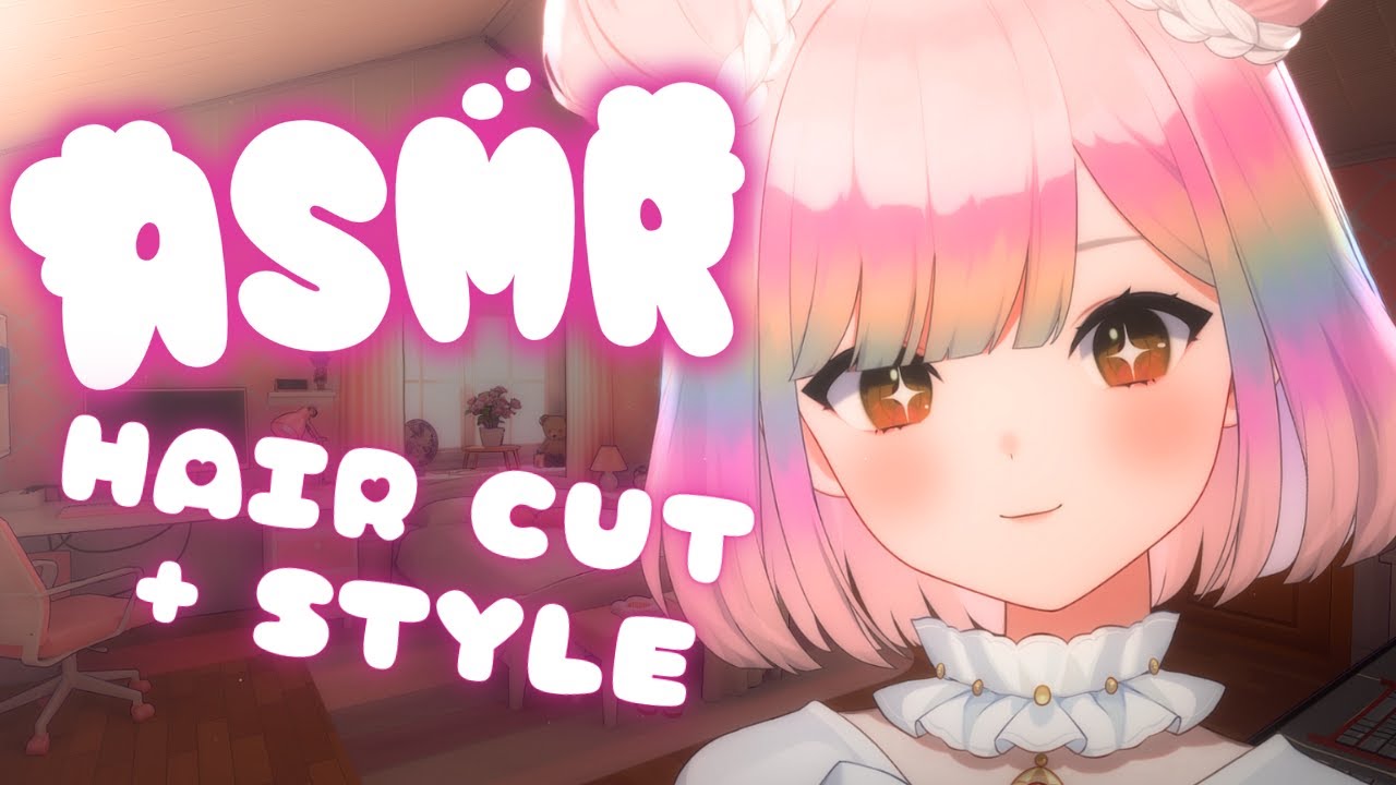 【ASMR】CHOP CHOP CHOP✂️👨‍🦲💗cutting and styling your hair + head massage✨💤【EN/日本語】