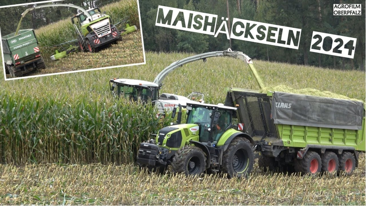 CLAASPOWER - Maisernte auf nassem Boden - Claas Jaguar 990 - Axion 870 - Lohnunternehmen Zintl