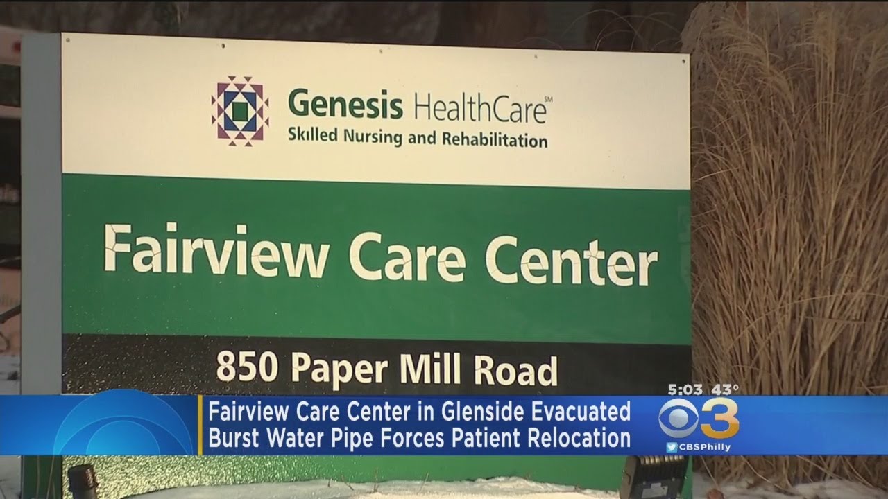 Water Main Break Forces Over 100 Residents To Evacuate Nursing Center In Glenside
