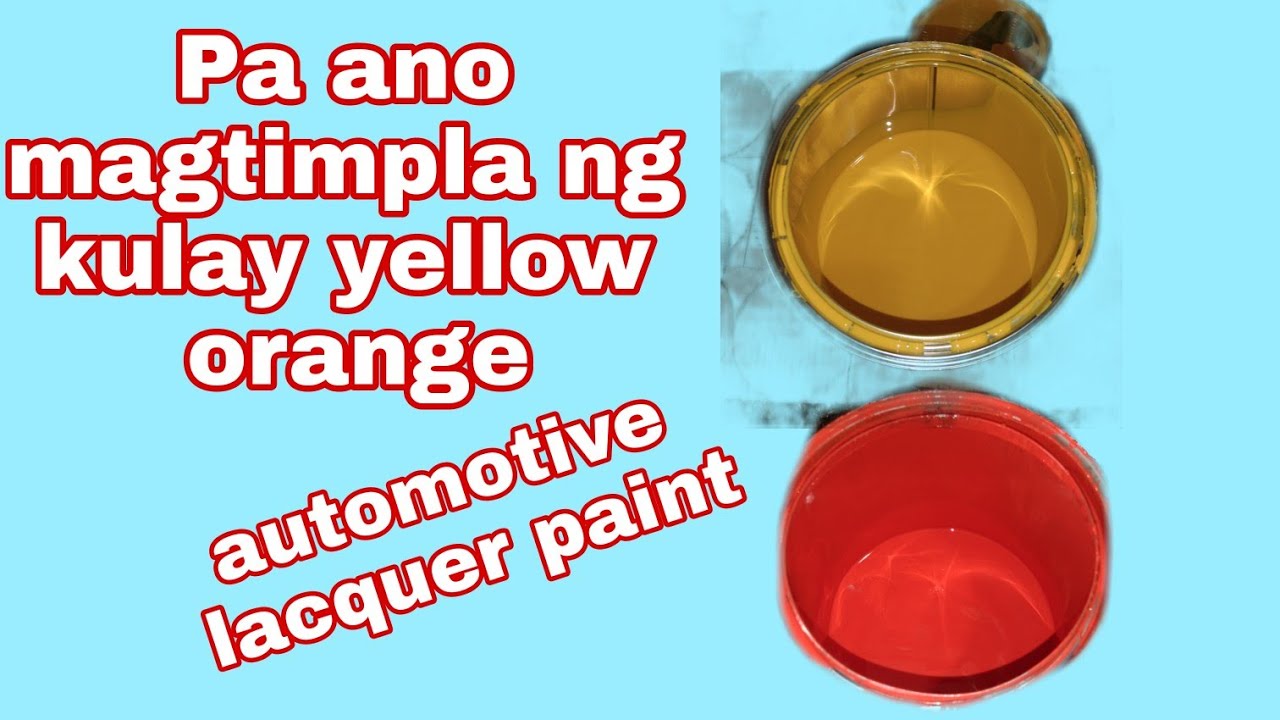 Pa ano magtimpla ng kulay yellow orange