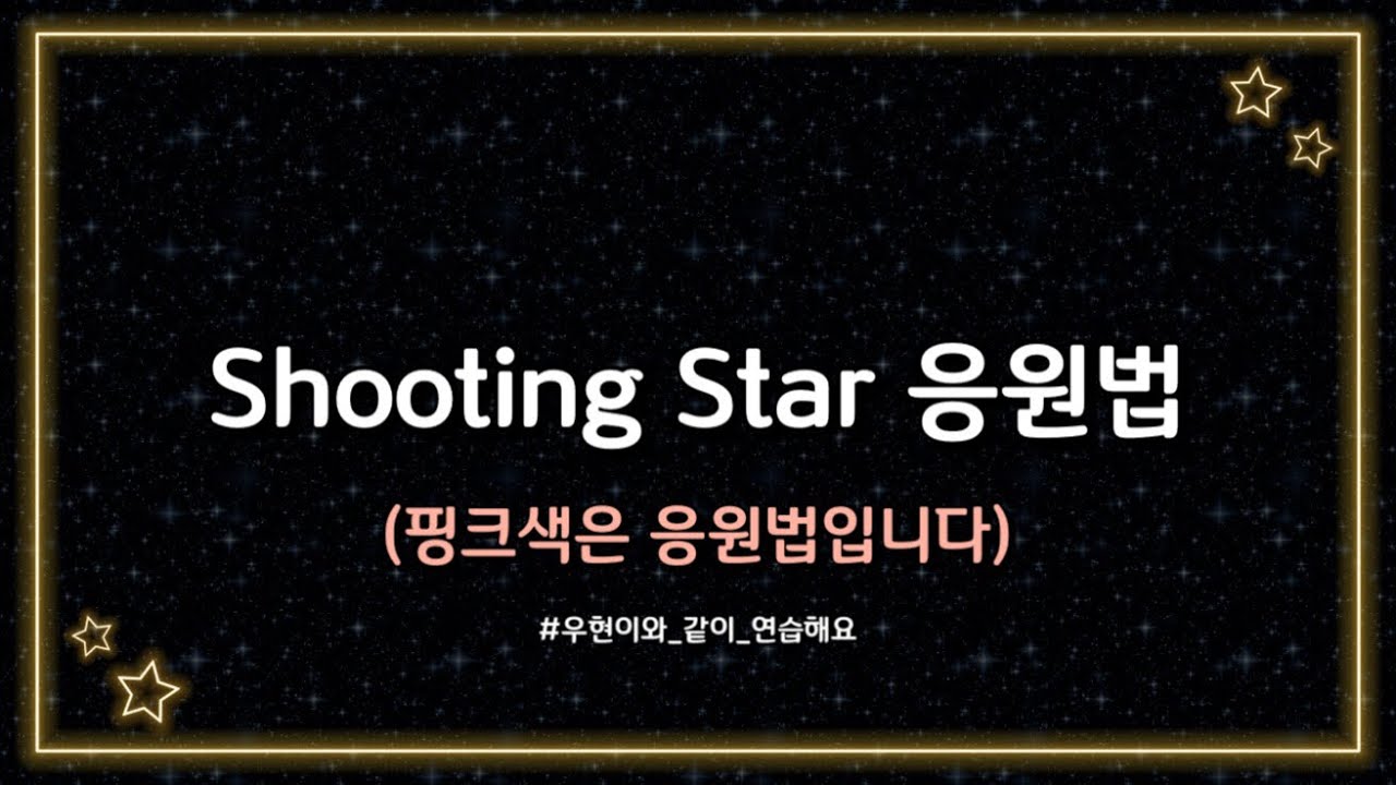 Shooting star 최종응원법 [인피니트/남우현]