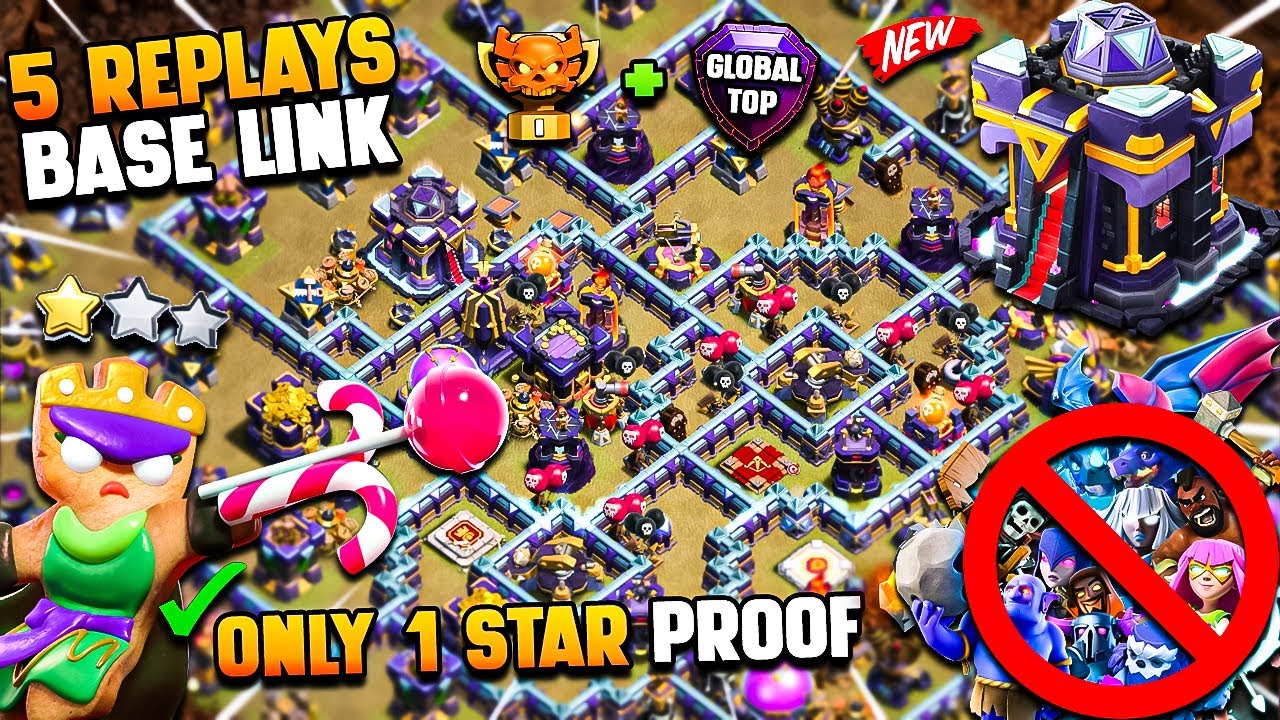 Only 1 Star Town Hall 15 Base Link With 5 Replays | Best TH15 War Base | Unbeatable TH15 Legend Base