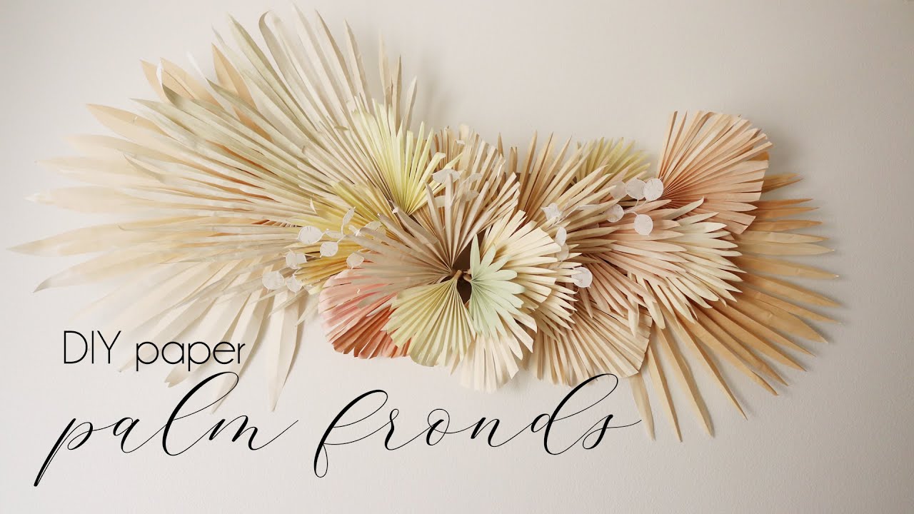 DIY How to make Paper Palm Fronds (paper flower crafts)