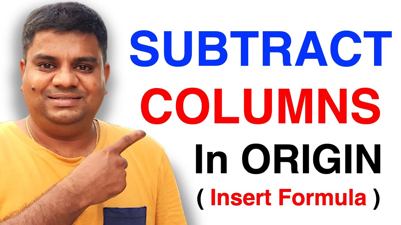 How to Subtract Two Columns in Origin | TUTORIAL