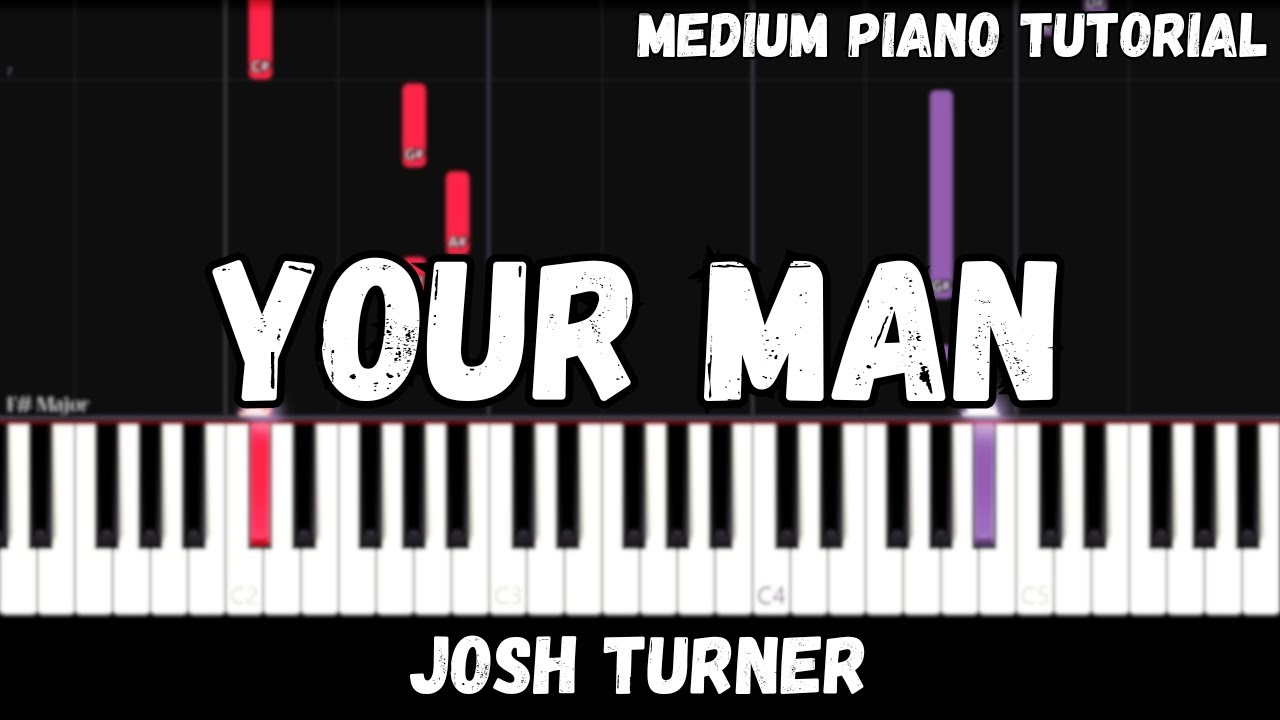 Josh Turner - Your Man (Medium Piano Tutorial)