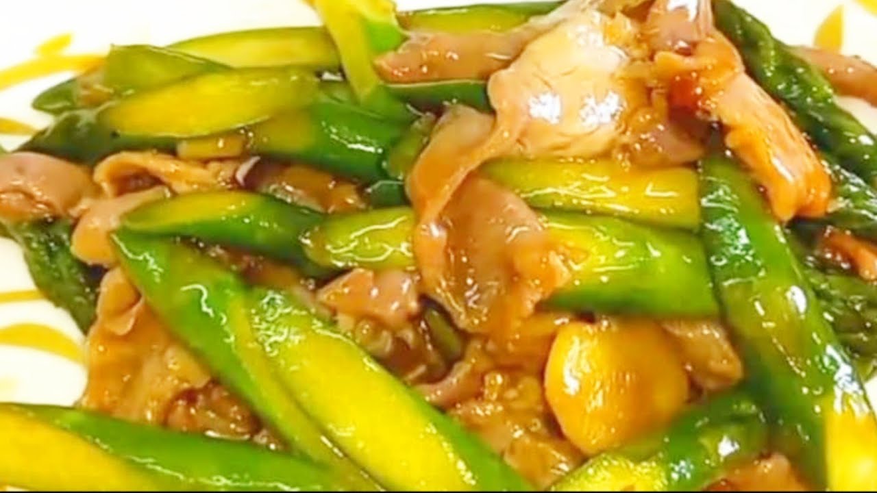 CARA MASAK SAYUR ASPARAGUS ALA HONGKONG || TUMIS ASPARAGUS DAGING BABI CHINESE FOOD @humairah aryu