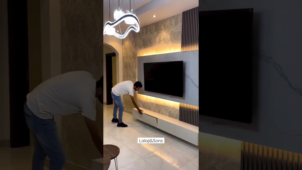 LCD Panel new Design | TV Unit Design 2022 | #shorts  #youtubeshorts