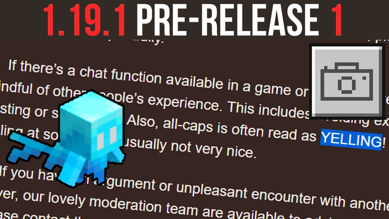 Minecraft 1.19.1 Pre-Release 1 Player Bans, Cooldowns & Release Date!
