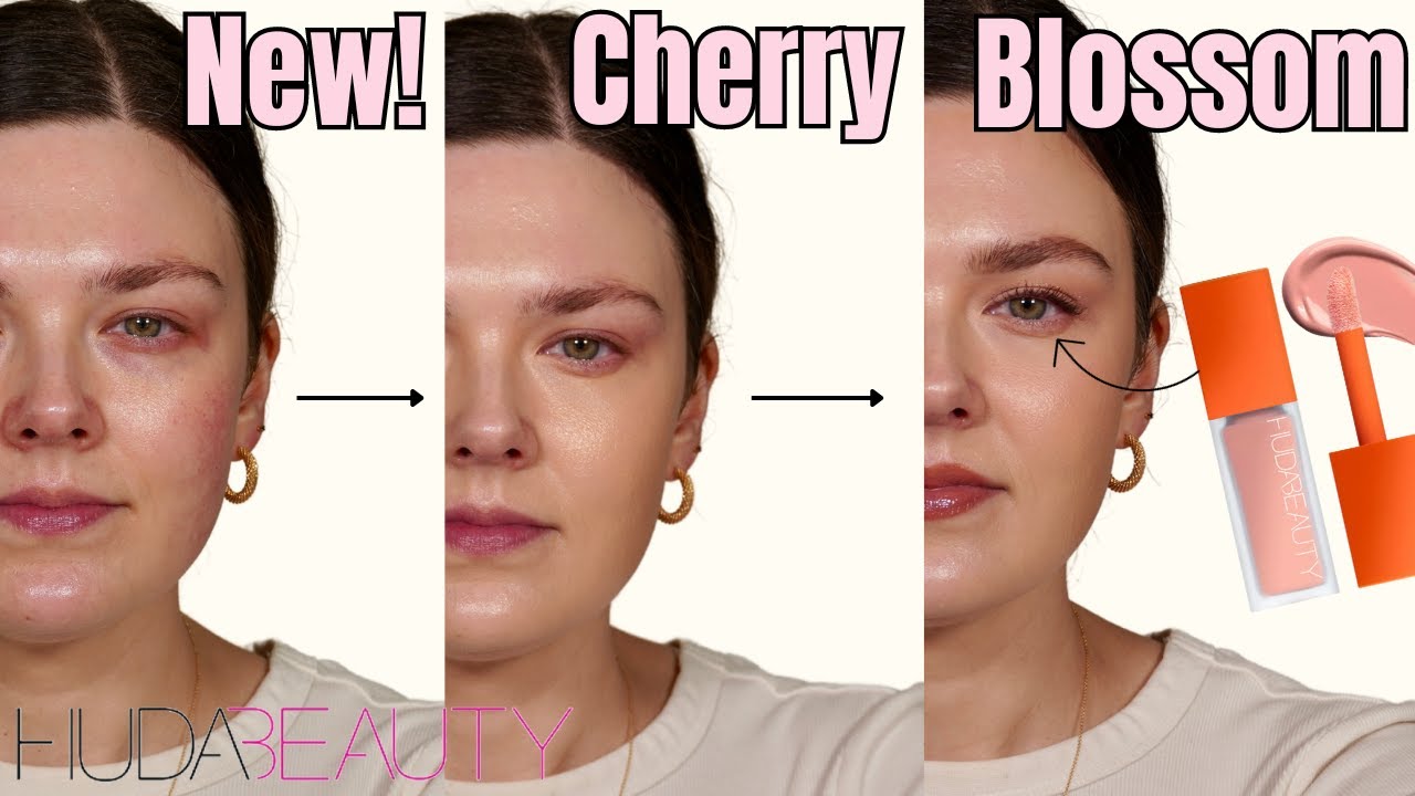 Фильтр Huda Beauty Faux Filter CHERRY BLOSSOM, корректор цвета! Сравнение с Pink Pomelo и другими!