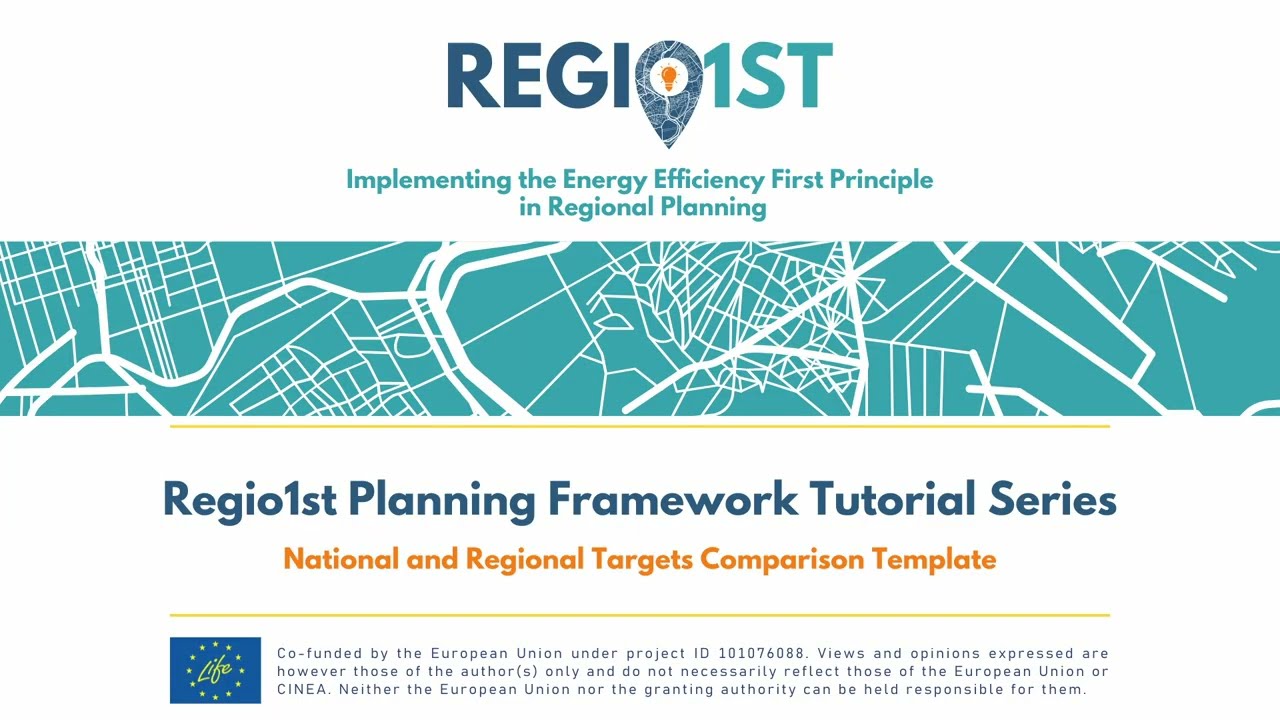 Regio1st Planning Framework Tutorial Series- National and Regional Targets Comparison Template
