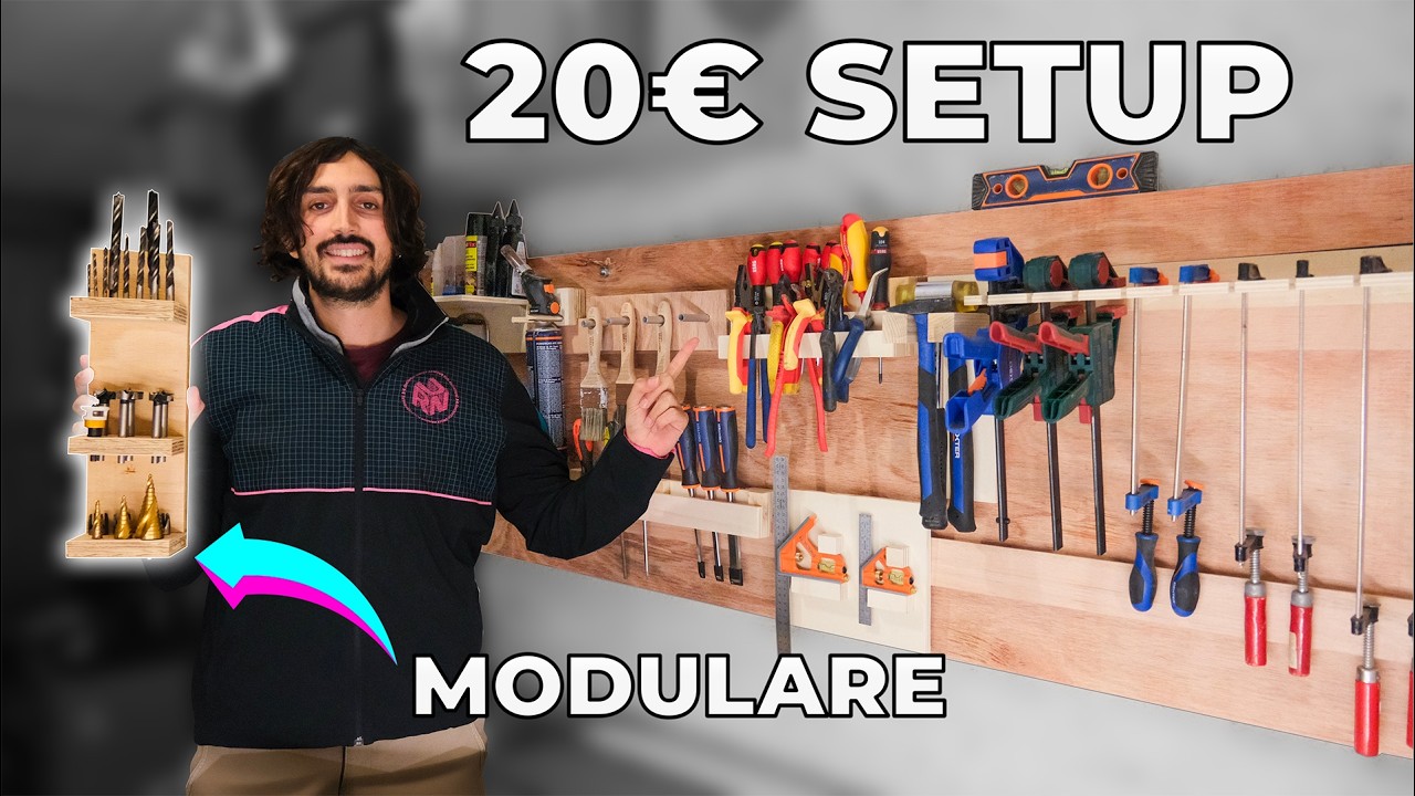 Ho costruito la PARETE ATTREZZATA DEFINITIVA con 20€ (sistema modulare ad incastro)