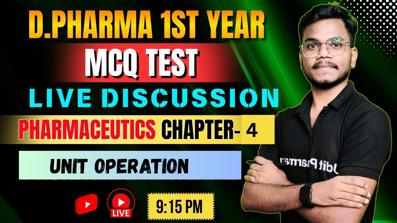 🎯D.Pharma 1st Year || Pharmaceutics Chapter-4 MCQ Test Live Discussion || By-Mithilesh Sir