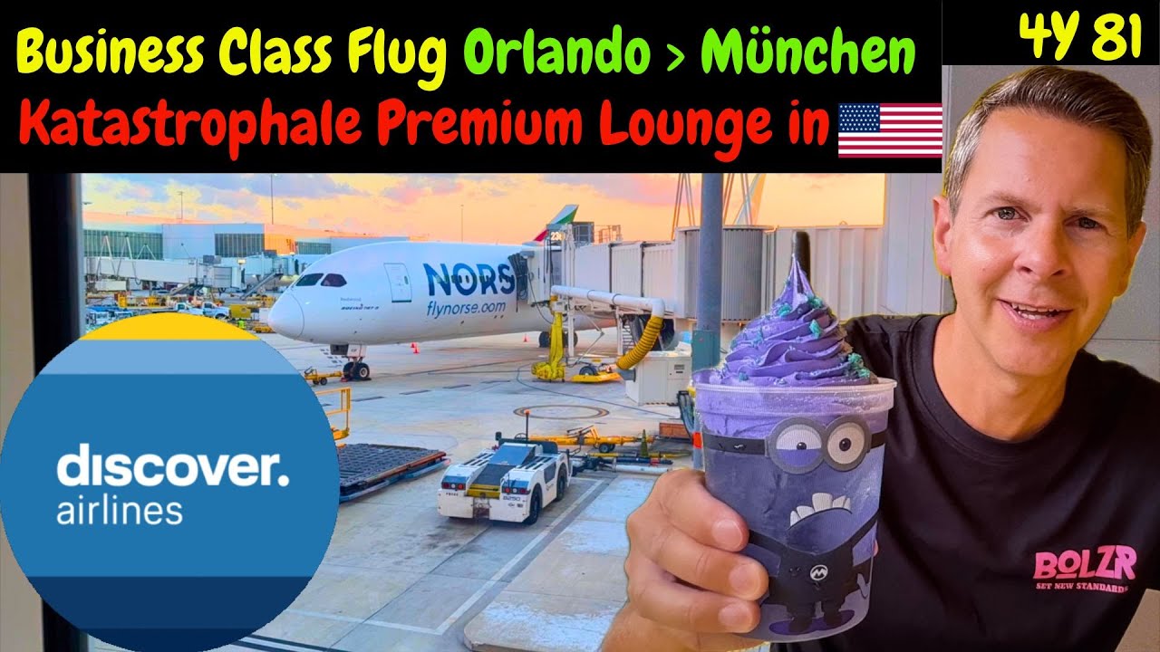 #17/ Business Class Discover Airlines Orlando to München / Flight Report/ Vlog /Plaza Premium Lounge