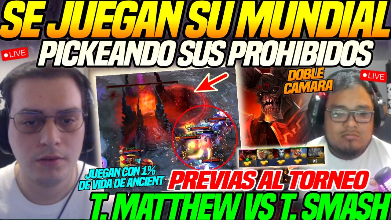 😲Matthew Regalo la Partida en Dota Epico!! Versus Contra el T. de Smash😲Se juegaron su Mundial dota