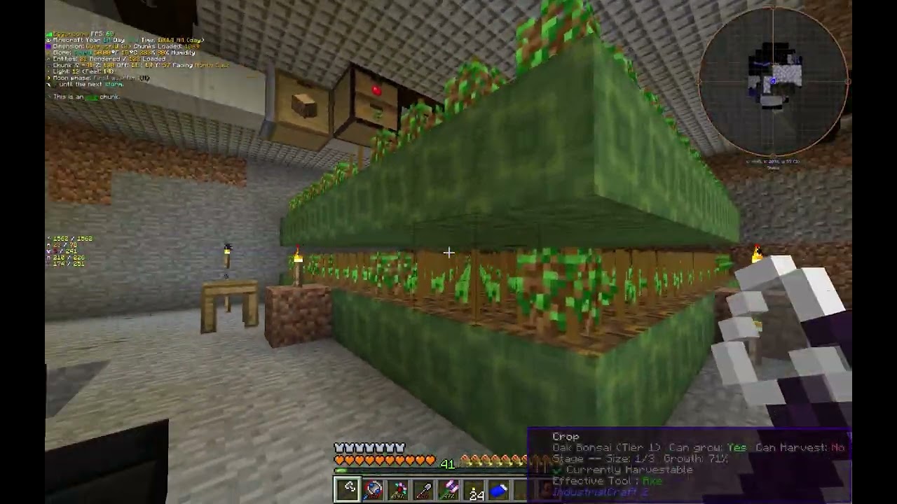 GTNH LV Steam Generation w/ Crop Manager Tree Farm Showcase