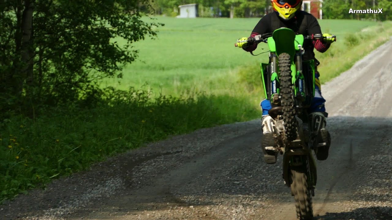 Kawasaki KX250F FMF 4.1 RCT - My First Summer Power Wheelies (Raw Sounds)