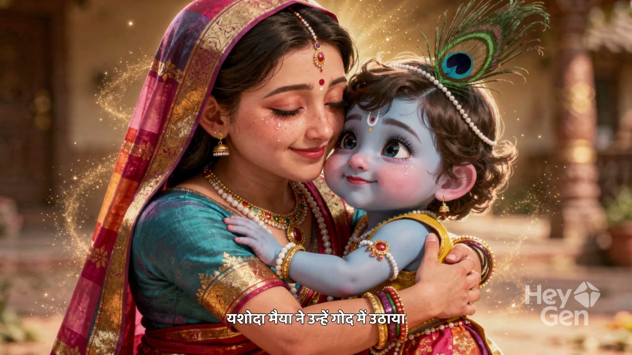 यशोदा मैया से रूठे कान्हा जी