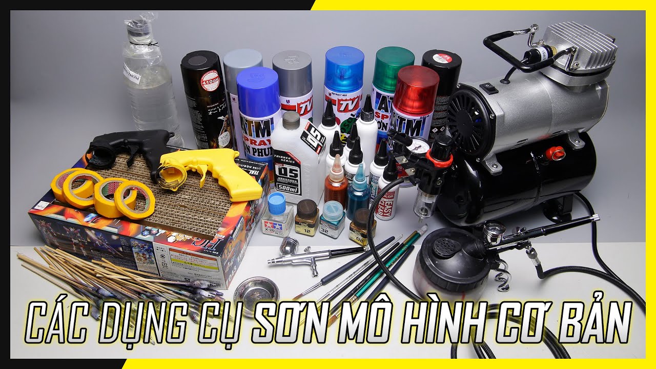 Các dụng cụ sơn mô hình Gunpla dành cho người mới bắt đầu | Hướng dẫn Airbrush cơ bản | Giveaway