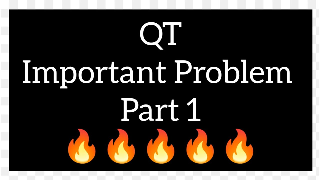 മക്കളേ. ..Important Problem /QT 4th sem Bcom/BBA/Part 1/ഇത് പഠിച്ചിട്ട് പോകണേ. ...