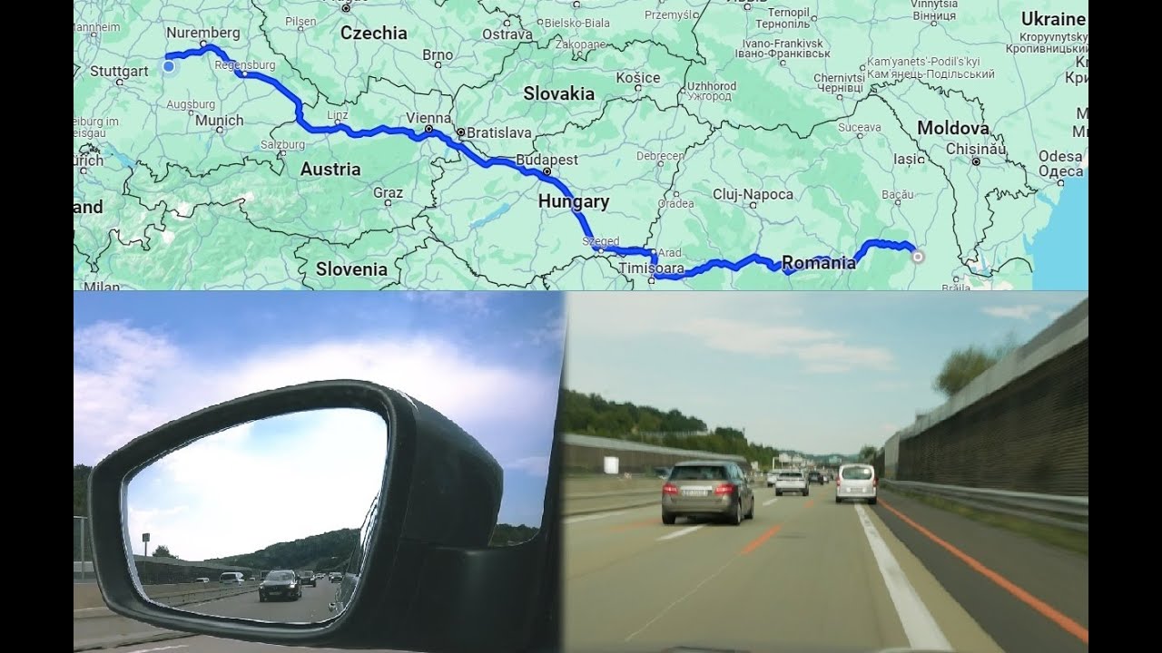 Driving Timelapse Germany - Romania / multiple angles
