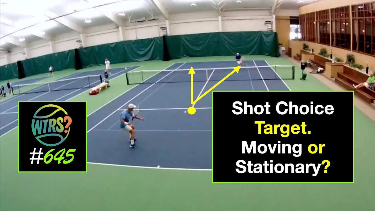 Tennis Forehand Passing Shot --- Target.  What's The Right Shot?  # 645