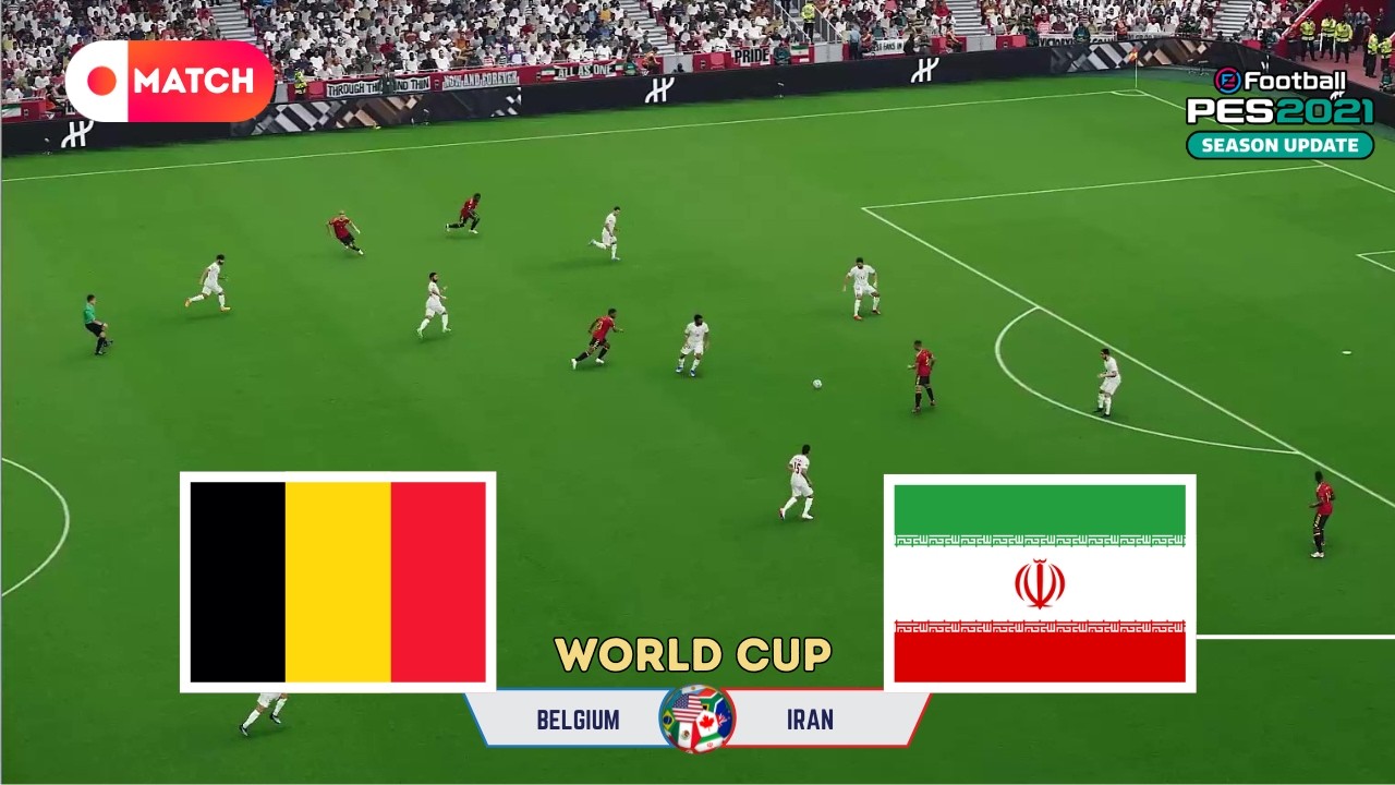 Iran vs Belgium | World Cup 2026 Simulation | eFootball PES 21 Realistic Gameplay