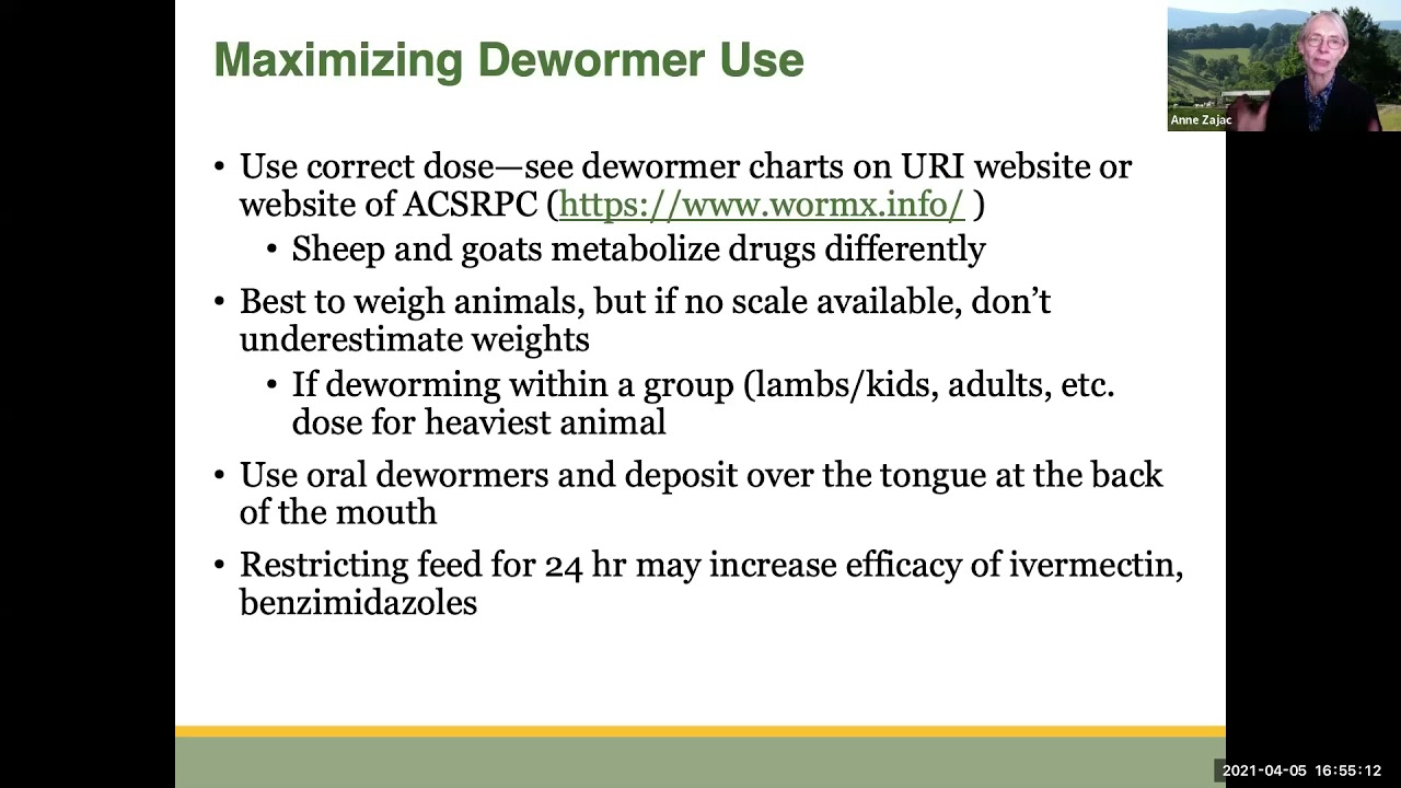 Part 2:  Utilizing Dewormers and Understanding the Development of Dewormer Resistance