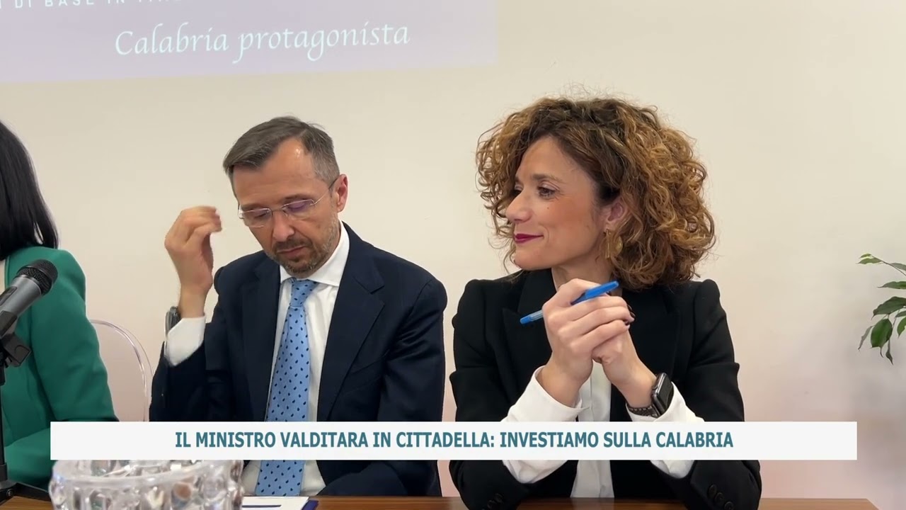 IL MINISTRO VALDITARA IN CITTADELLA: INVESTIAMO SULLA CALABRIA