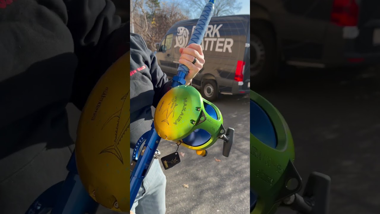 Check out this insane 130 combo in the mahi colorway. Okuma Makaira 130 with Custom Dark Matter Rod