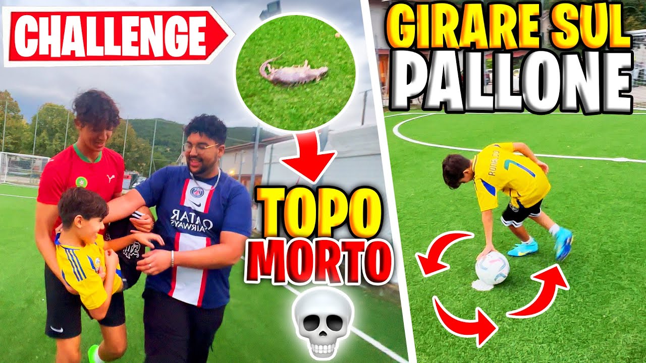 FOOTBALL CHALLENGE con MINI ZBLITO ⚽😱🔄 CHI PERDE TOCCA IL TOPO 💀🤢