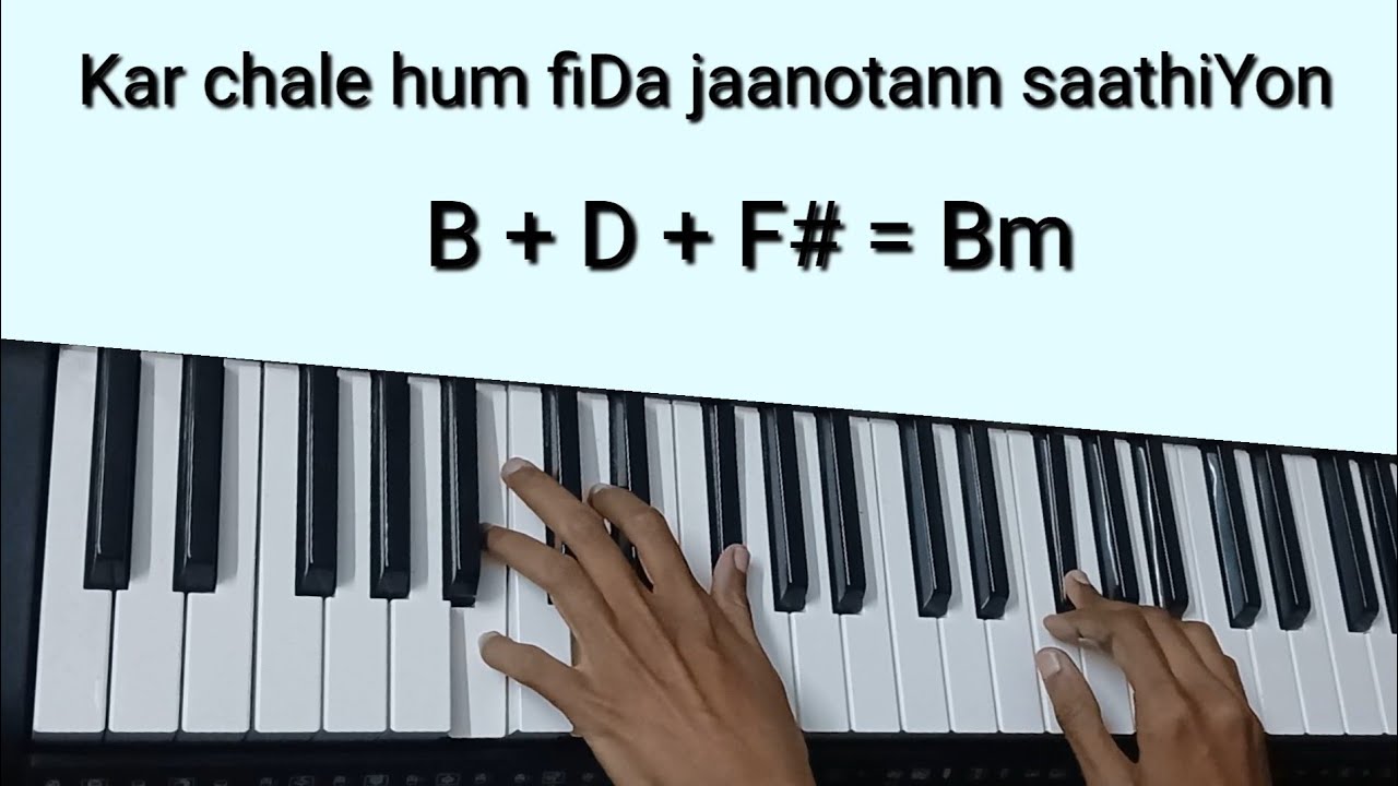 Kar Chale Hum Fida Tutorial(Chords+Melody) | Haqeeqat | Piano