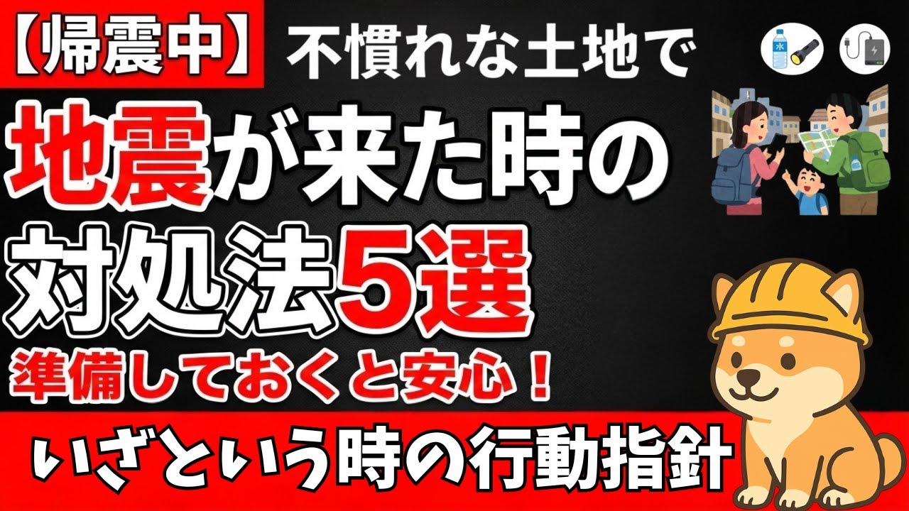 【帰省中】不慣れな土地で地震が来た時の対処法5選　#防災 #防災グッズ #災害 #地震 #備蓄