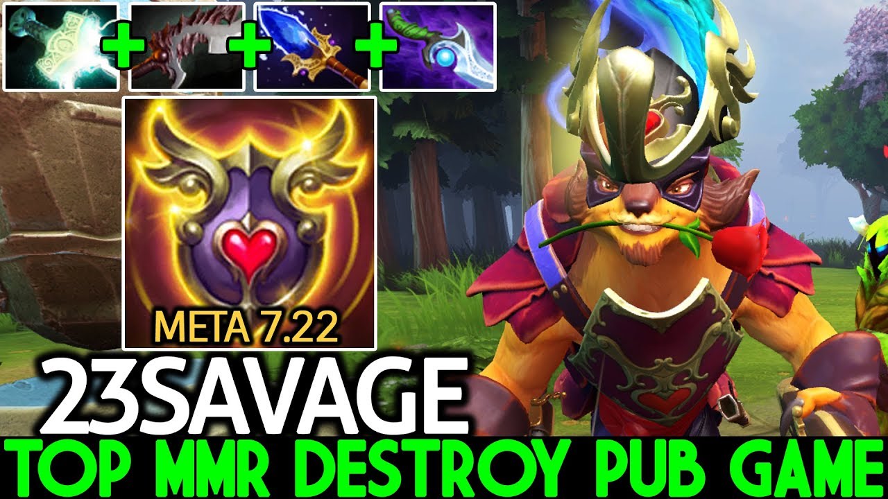 23Savage [Pangolier] Top MMR Player Destroy Pub Game with Scepter Build 7.22 Dota 2