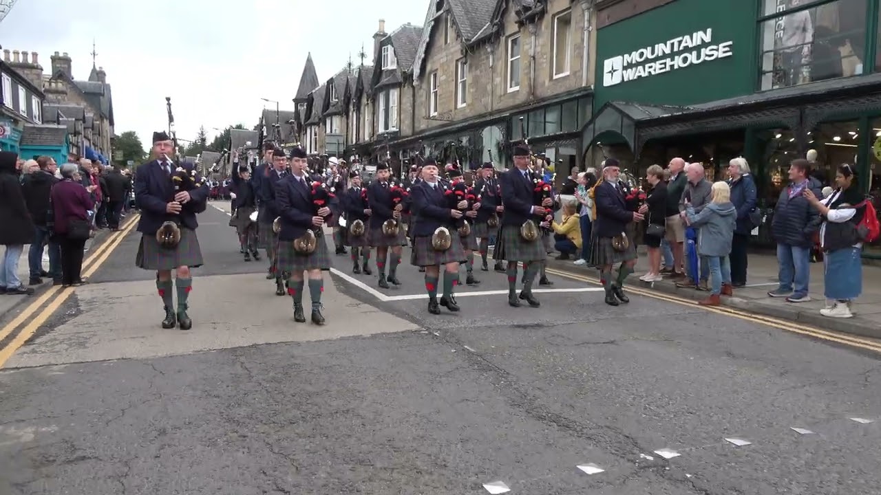 Perth & District Pipe Band @ Pitlochry Highland Games Street Parade 2025