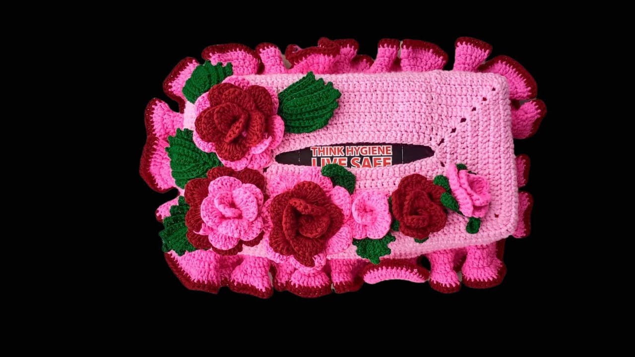 কুশিকাটার টিস্যুবক্স কাভার ,Crochet tissue box cover