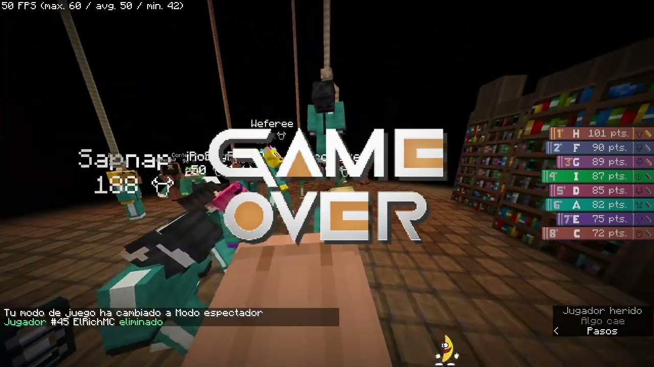 ELRICHMC MUERE EN EL AHORCADO | Dia 5 | Squid Craft Games 2