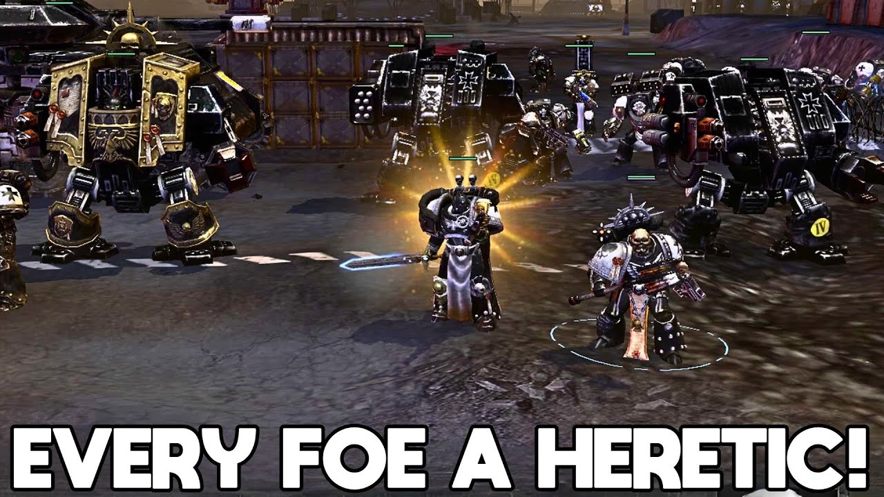 Черные храмовники против орков-фрибунтовщиков &ndash; Dawn of War 2 Codex Edition Mod Skirmish &ndash; Ruined...