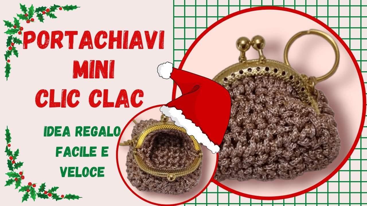 Portachiavi mini clic clac, idea regalo facile, veloce e d'effetto