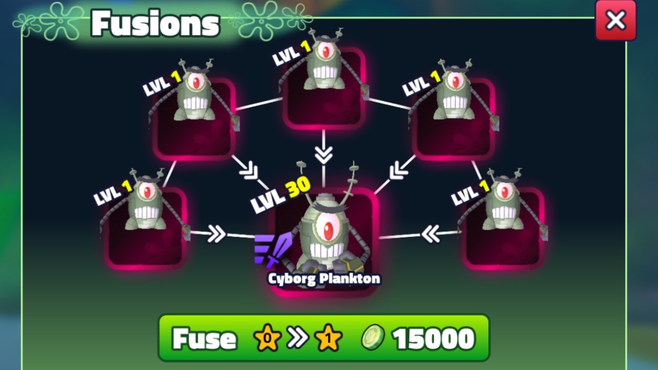 FUSING THE NEW SECRET CYBORG PLANKTON IN SPONGEBOB TOWER DEFENSE!