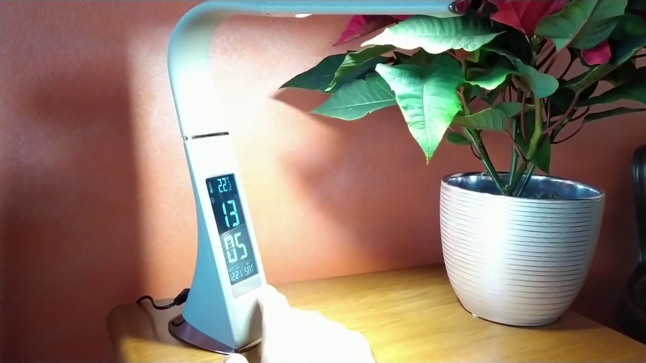 Lampka stołowa LED z zegarem Livarnolux z Lidla