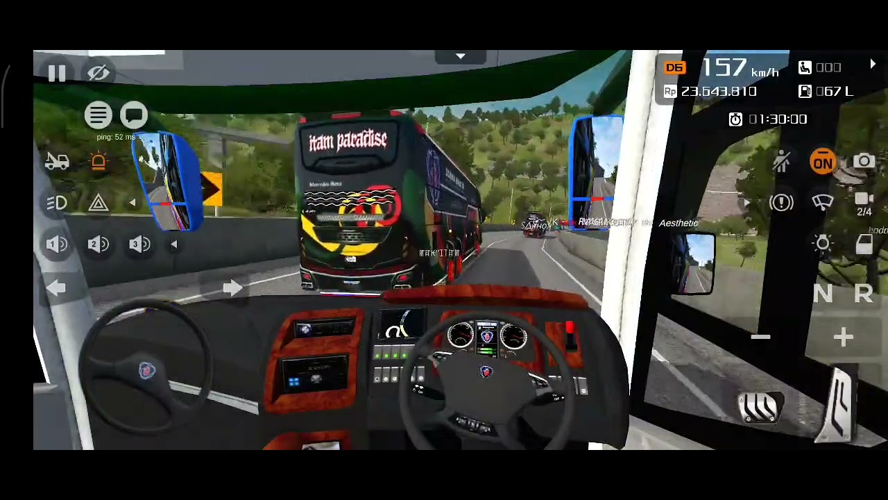 Tronton bussid v361 kelok 9 ramai