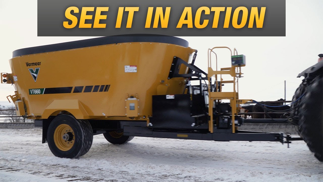 The VT660 twin-screw vertical mixer in action
