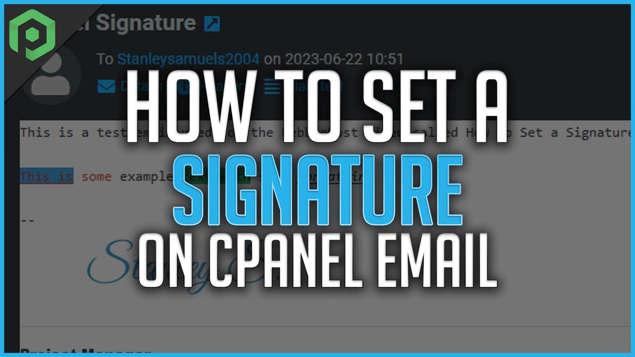 How to Set a Signature on cPanel Email