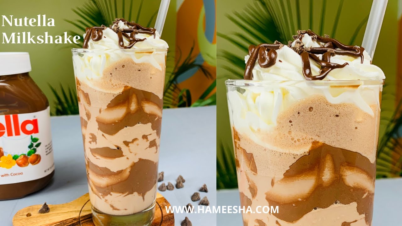 Nutella Milkshake: Easy MilkShake recipe🥤 | Hameesha