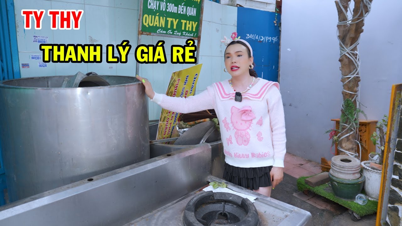 Ty Thy thanh l&yacute; bếp ga, nồi điện gi&aacute; rẻ - Ty Thy Vlog Gỏi đu đủ