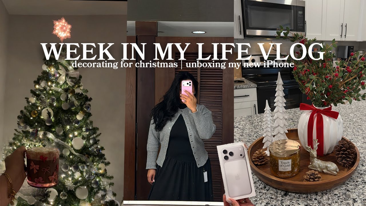 week in my life vlog: unboxing my new iPhone, shopping Christmas decoration, cozy weekend decor