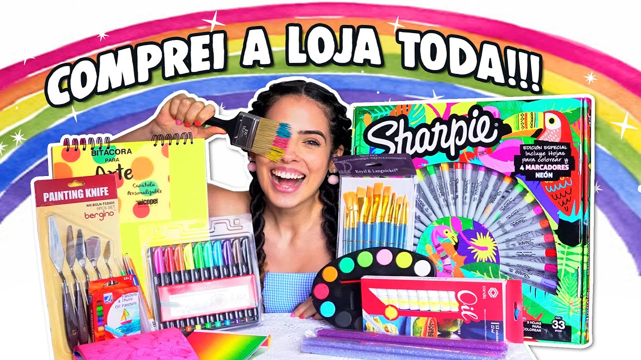 🎨TESTANDO ITENS da minha MAIOR COMPRA de ARTE! Paula Stephânia